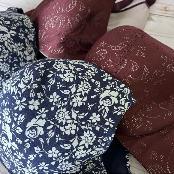 Cacique Bundle of 2 Bras in Burgundy and Blue size 46 C - Picture 5 of 7
